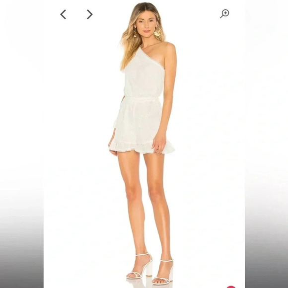 Tularosa Davey One Shoulder Romper in White - Picture 3 of 8